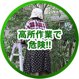 高所作業で危険!!