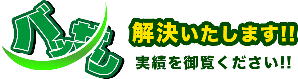 バッサリ解決いたします!!実績を御覧ください!!