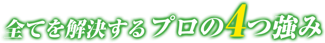 全てを解決するプロの4つ強み